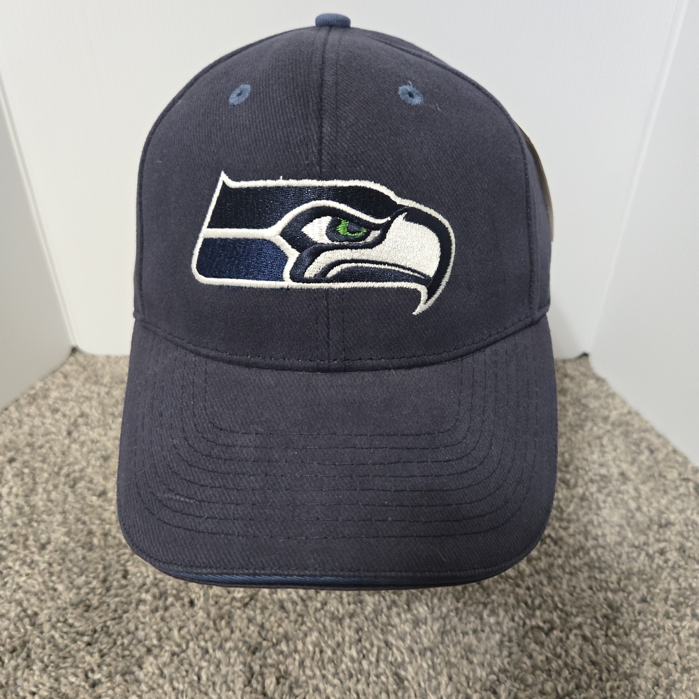 Vintage Seattle Seahawks Navy Blue Baseball Cap, New With Tags Attatched